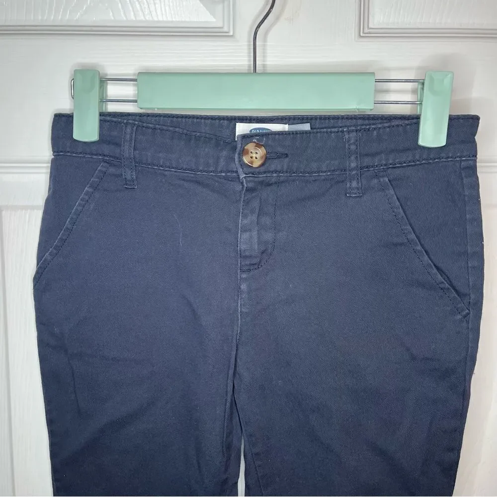 Old Navy Casual Navy Blue Pants Slim Uniform Pants Girls 12
